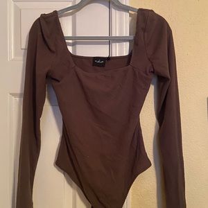Urban outfitters square neck brown body suit. New without tags never worn!